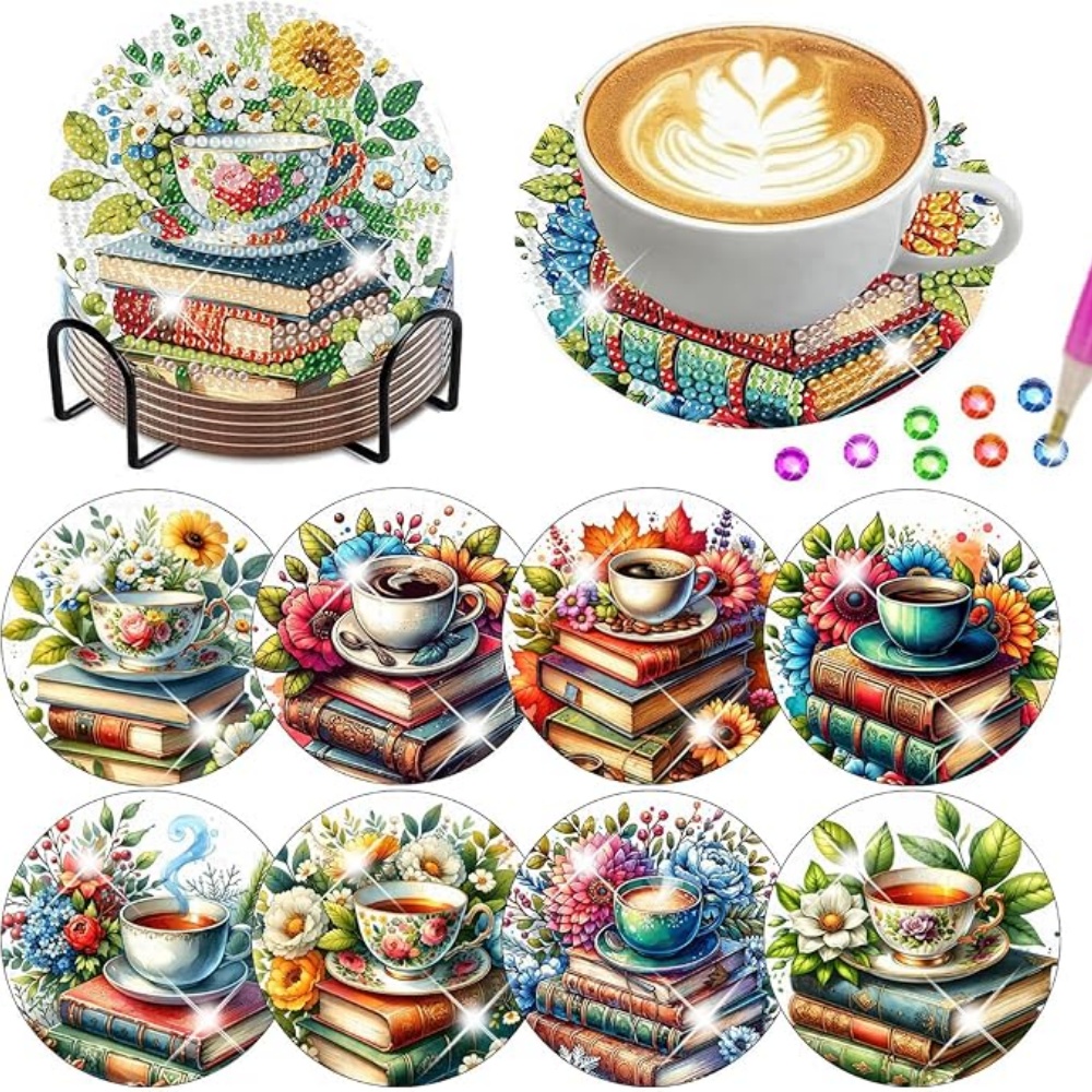 Resin Art For Beginner - 8 adet/DIY elmas sanat resim tablosu