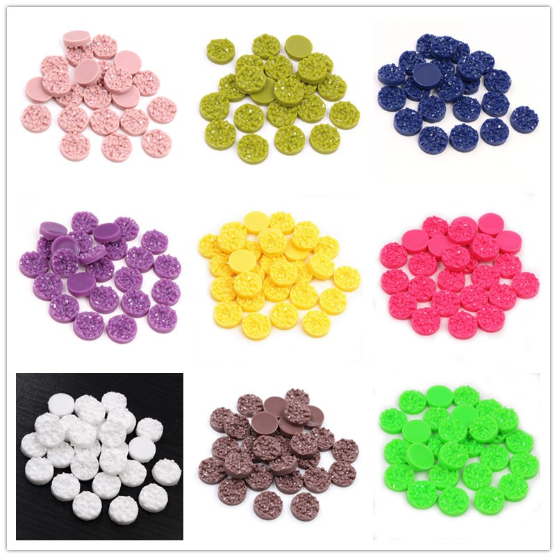 Resin Art Jewellery Kit - 40 adet Reçine Druzy Cabochons Kubbe