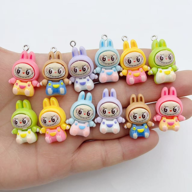 Resin Art Jewellery Kit - 10 adet Kawaii Tavşan Çilek Evi