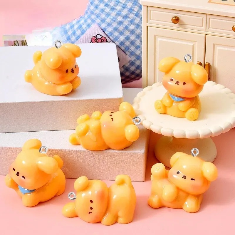Resin Art Jewellery Kit - 10 Adet Sevimli Karikatür Köpek Akrilik