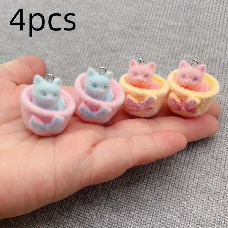 4 adet 3D peluş reçine kedi ko - Resin Art Jewellery Kit incelemesi ve fiyatı
