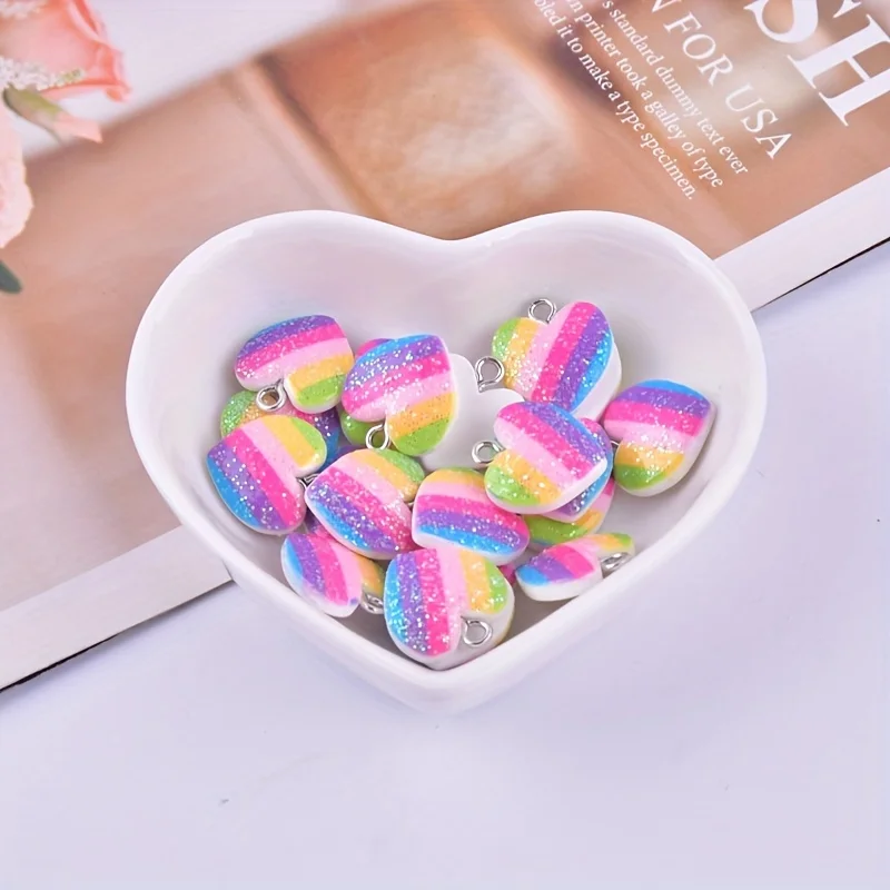 10 adet renkli kalp reçine tak - Resin Art Jewellery Kit incelemesi ve fiyatı