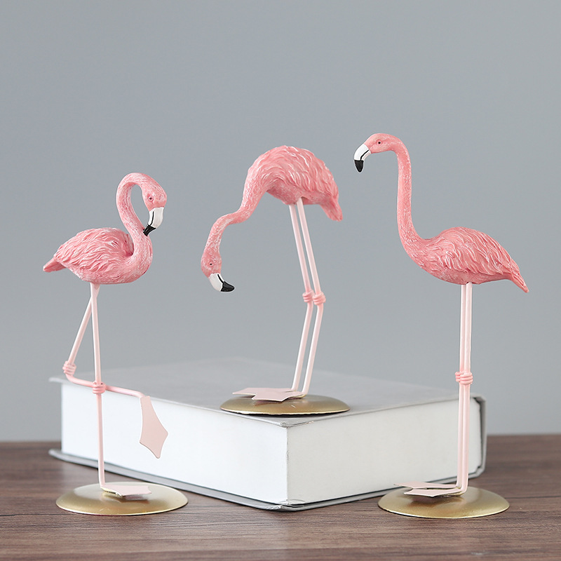 3 Adet Pembe Flamingo Figürler - Resin Art Gift For Wedding incelemesi ve fiyatı
