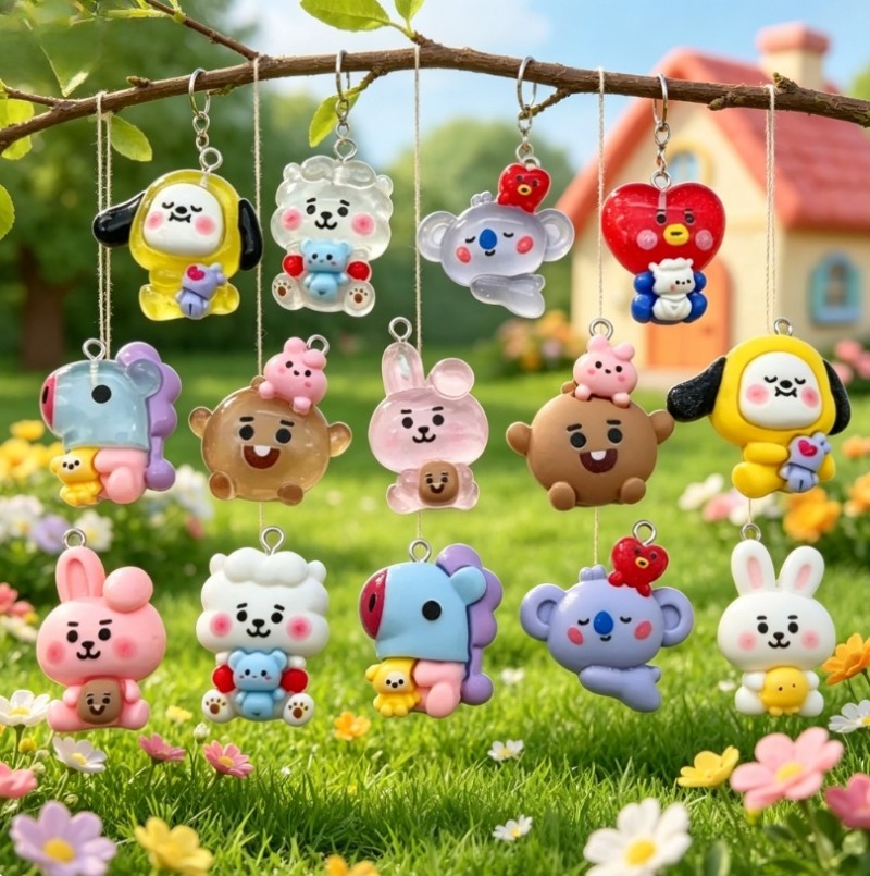 7 adet BT21 Reçine Karikatür F - Resin Art Jewellery Kit incelemesi ve fiyatı