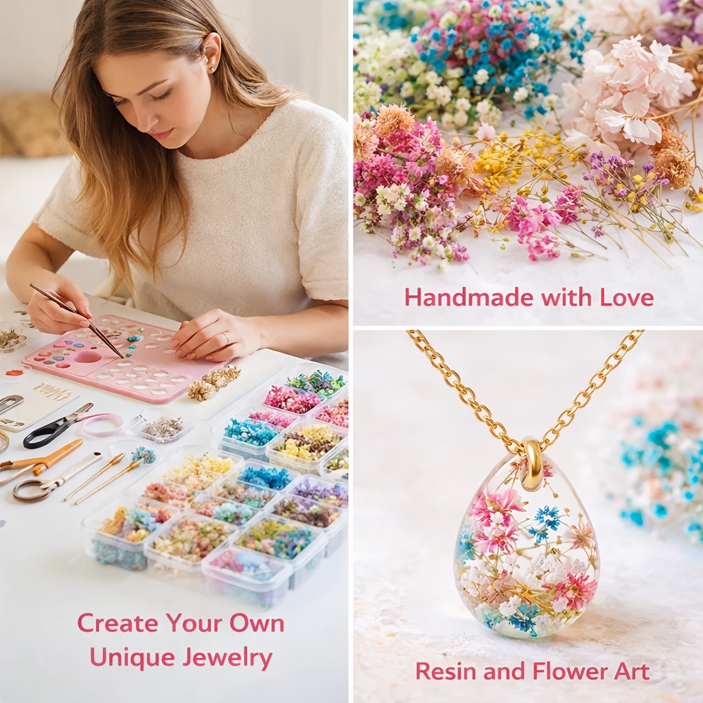 10 Kutu Karışık Kurutulmuş Çiç - Resin Art Gift For Wedding incelemesi ve fiyatı