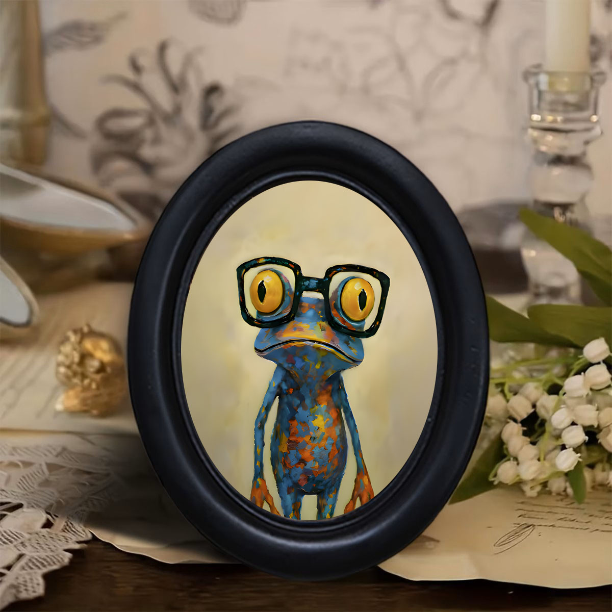 1 Adet Trendy Kurbağa Desenli  - Resin Art Frame incelemesi ve fiyatı