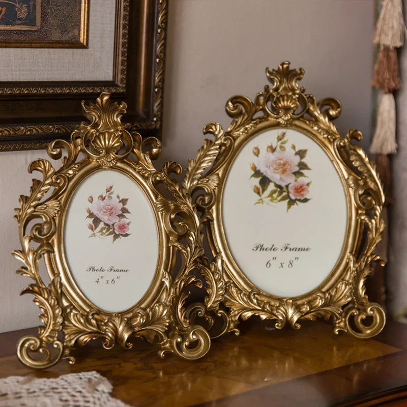 Retro Altın Oval Reçine Fotoğr - Resin Art Gift For Wedding incelemesi ve fiyatı