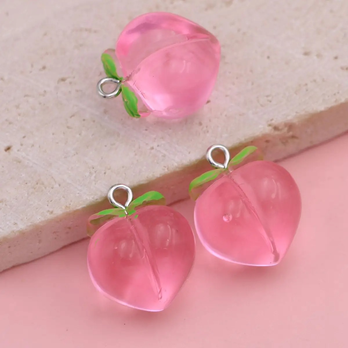 10 Adet Mini 3D Pembe Şeftali  - Resin Art Bracelet incelemesi ve fiyatı